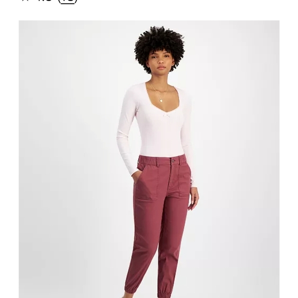 Tinseltown Utility Joggers Pants with Relaxed Fit Juniors size 15 Raspberry - Picture 1 of 5